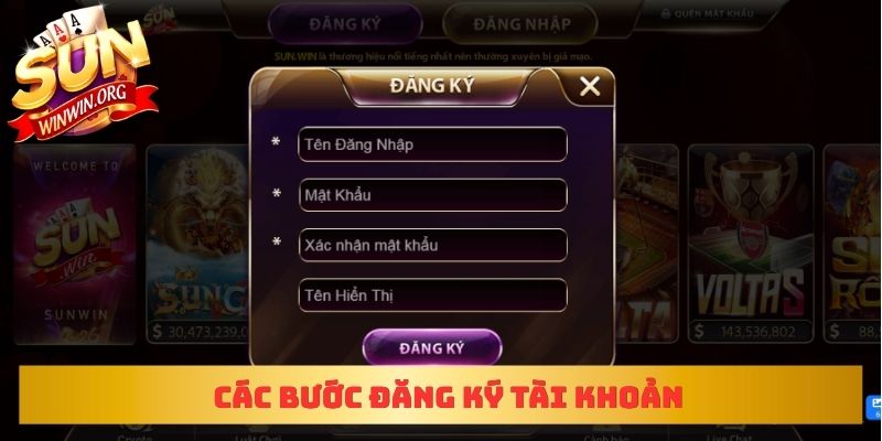 Các bước đăng ký tài khoản