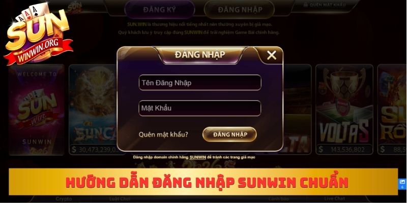 Hướng dẫn đăng nhập Sunwin chuẩn
