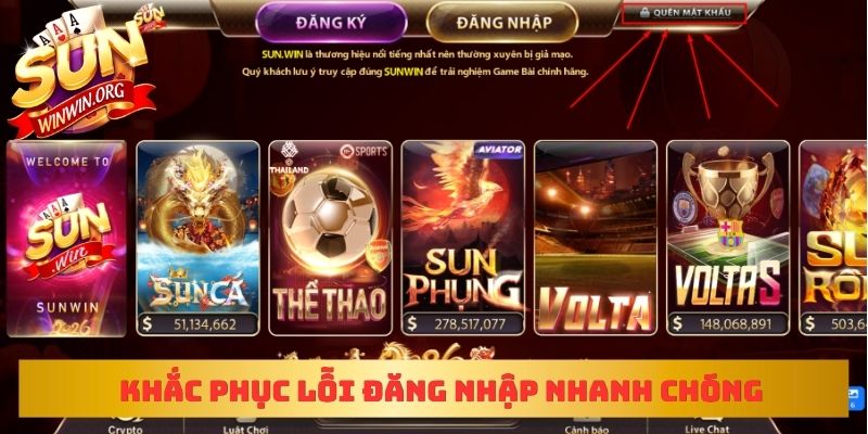 Khắc phục lỗi đăng nhập nhanh chóng